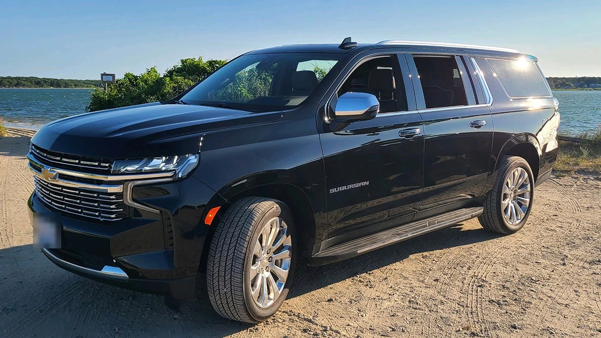Black Chevrolet Suburban — full-size comfort for families and long airport runs